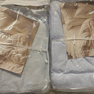 New Simply Shabby Chic Light Blue TShirt Bedding Cotton Twin T-Shirt Sheet Set